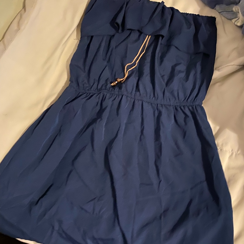 Speed Central New York navy blue strapless dress